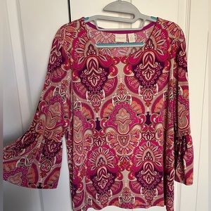 Chico’s size 2 (which is 10/12 women’s size) Top